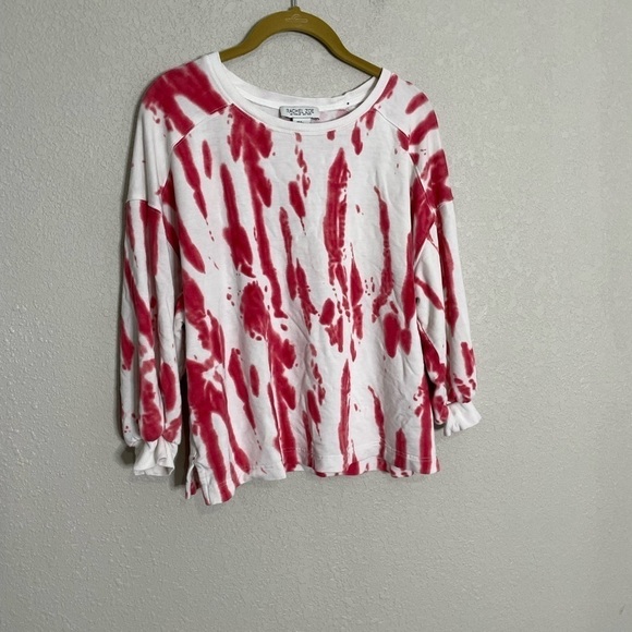Rachel Zoe Pink Tie Dye Pullover Sweatshirt Small - Picture 4 of 6